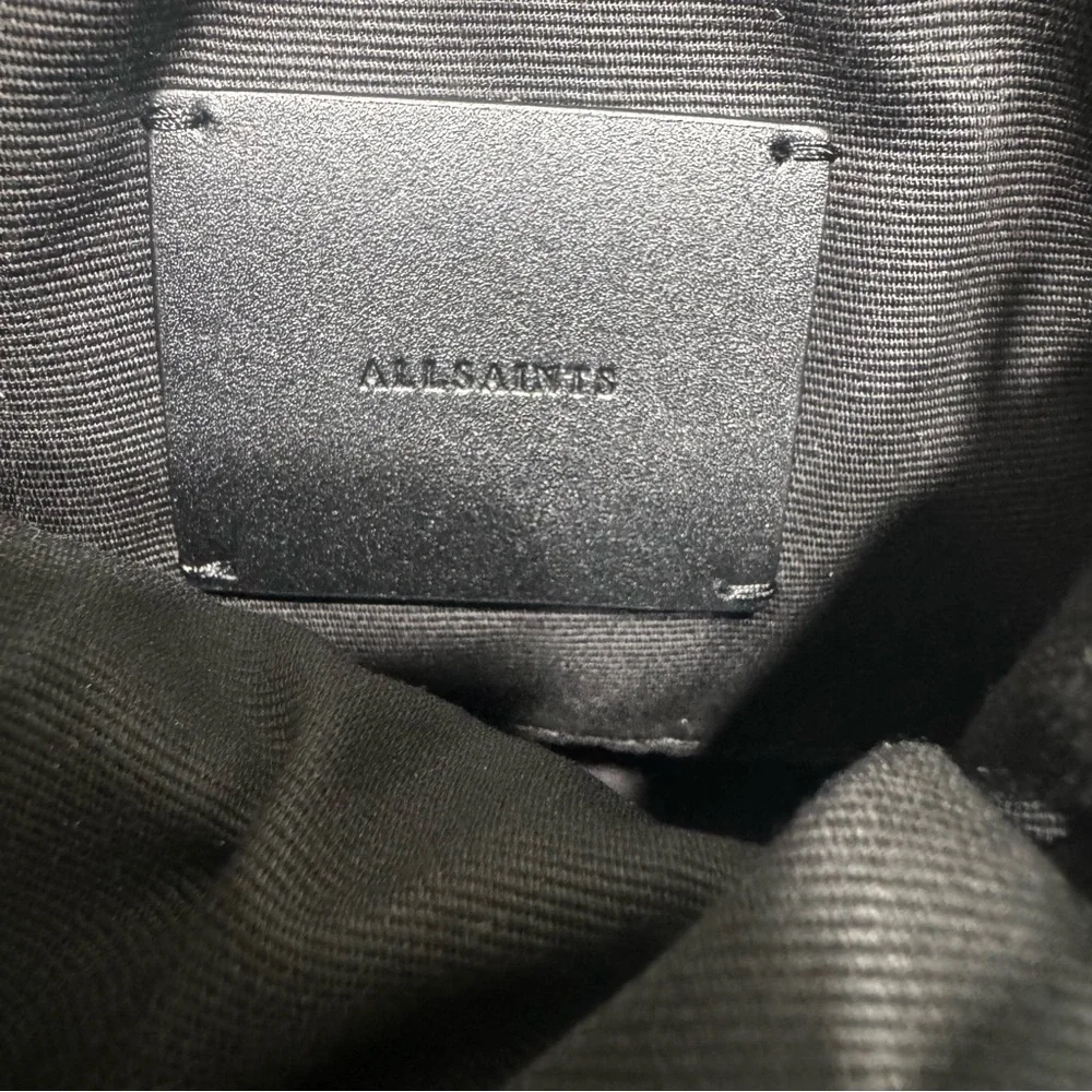 All Saints Freedom Dark Gray Mini Tassel Bucket Bag - Picture 14 of 16